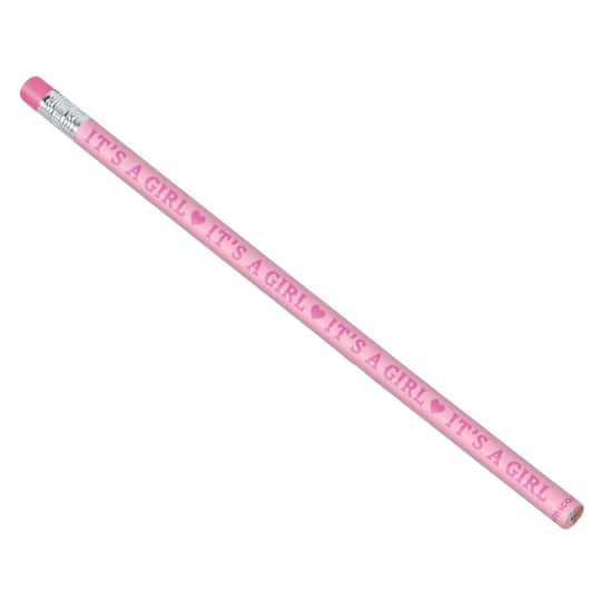 Pink It&#x27;s A Girl Baby Shower Pencil Favors, 36ct.